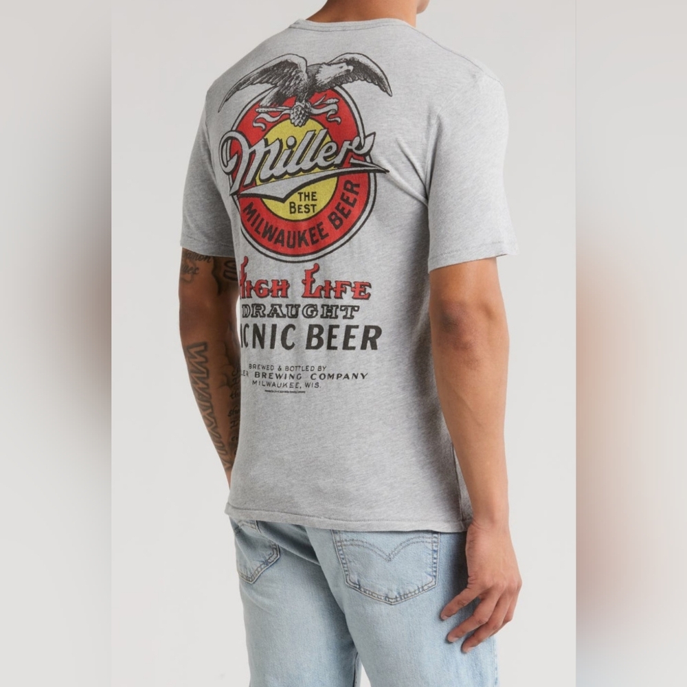 Junk Food Clothing Gray Short Sleeve Tee